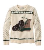 Women's Bean's Classic Ragg Wool Crewneck Intarsia Sweater