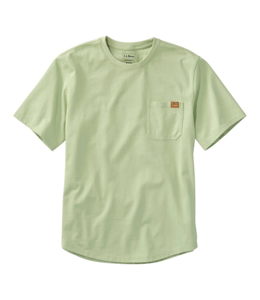 Men's BeanBuilt Cotton Tees, Pocket, Short-Sleeve, Graphic, Light Moss L.L.Bean Landscape, small image number 1