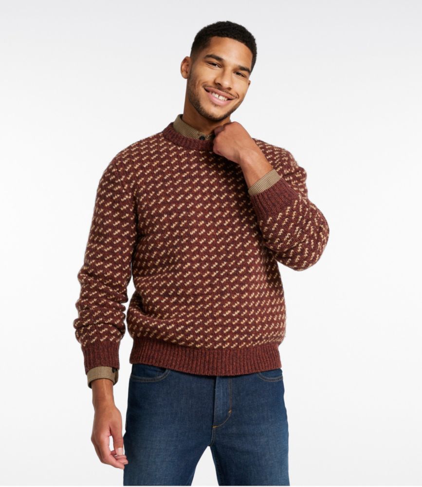 Men's Bean's Classic Ragg Wool Sweater, Crewneck, Bird's-Eye