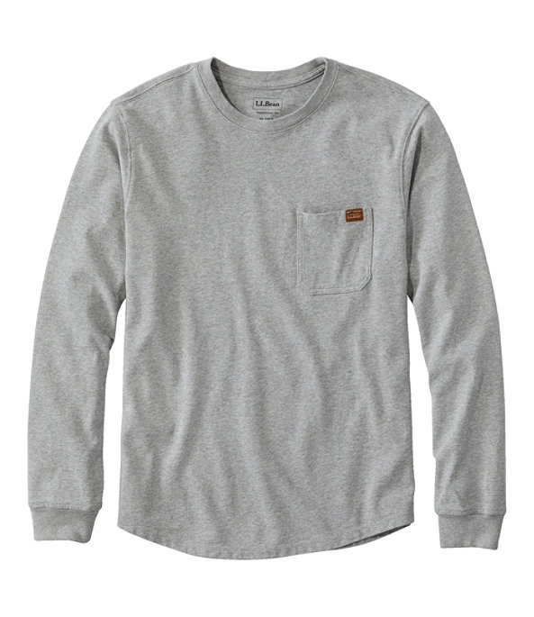 Men's BeanBuilt Cotton T-Shirt with Pocket, Long-Sleeve, , largeimage number 0