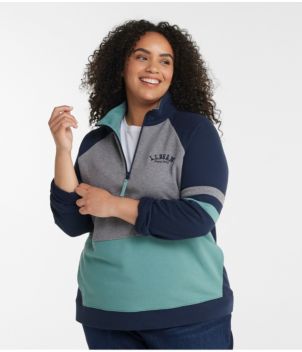 Women's L.L.Bean 1912 Sweatshirt, Quarter-Zip Colorblock