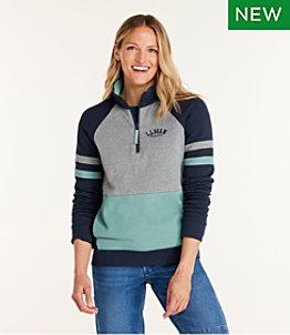 Women's L.L.Bean 1912 Sweatshirt, Quarter-Zip Colorblock