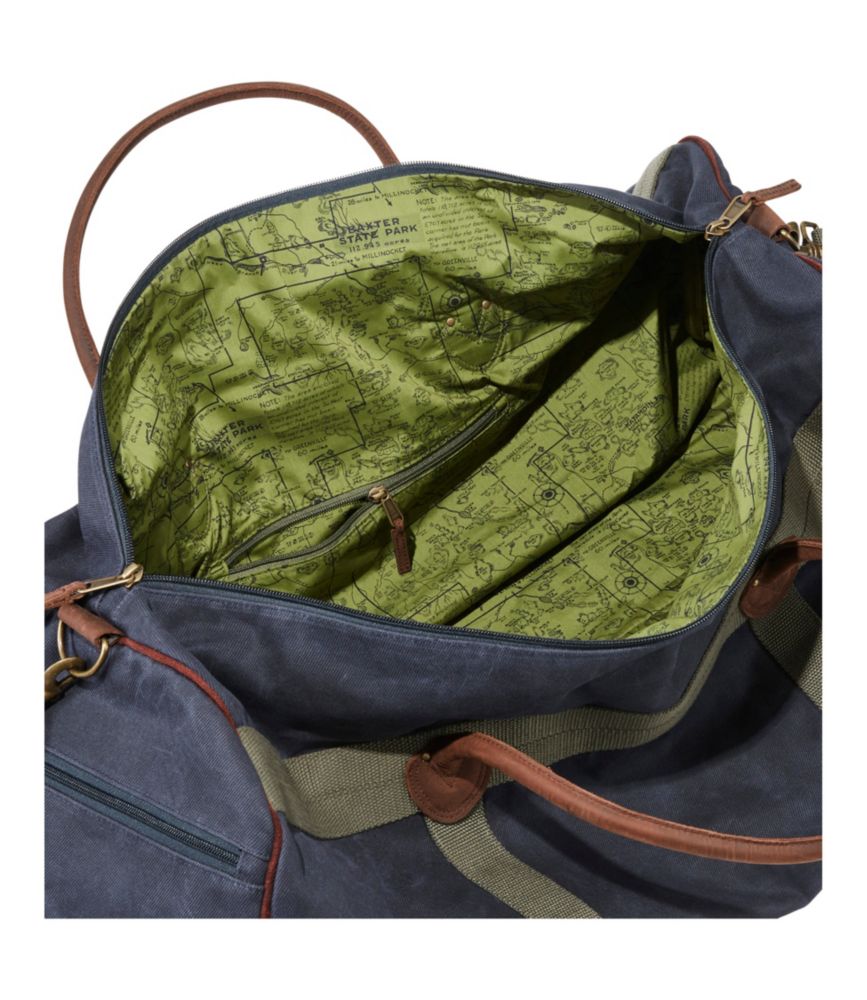 Waxed Canvas Duffle, Large, Antique Olive, small image number 3