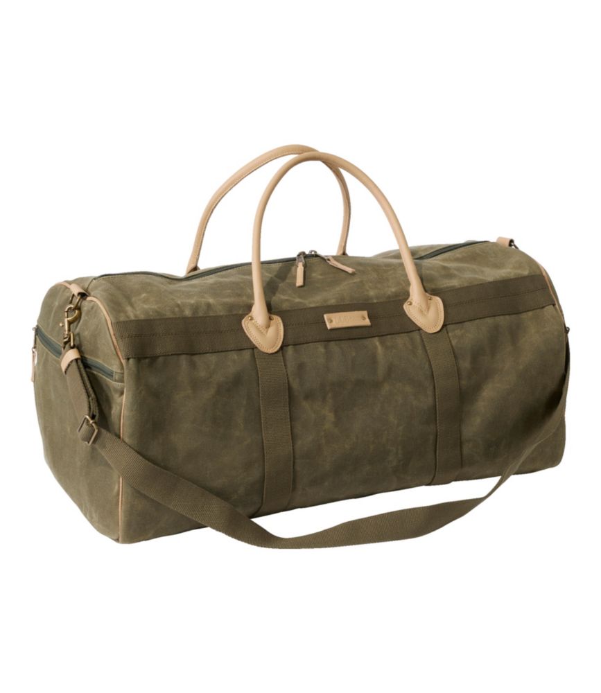 Waxed Canvas Duffle, Large, Antique Olive, small image number 2