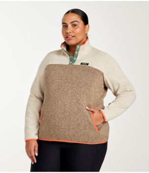 Women's L.L.Bean Sweater Fleece Pullover, Colorblock