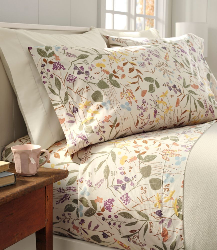 Birch Floral Percale Sheet Collection