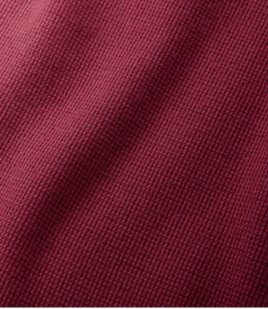 Women's Unshrinkable Mini-Waffle Tee, Long-Sleeve Crewneck, Muted Plum Heather, small image number 5