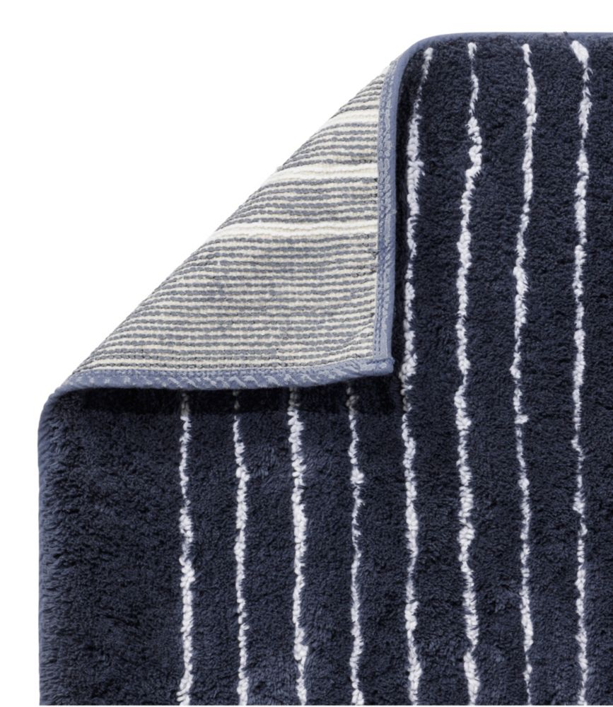 Premium Cotton Bath Mat, Nautical Stripe, Navy, small image number 2