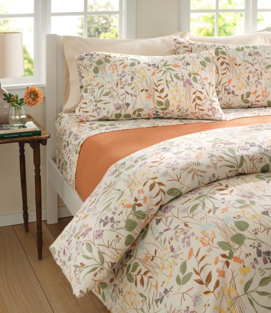 Birch Floral Flannel Sheet Collection, Silver, small image number 4