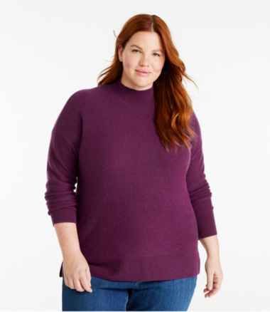 Women's Respun Cashmere Sweater, Mockneck