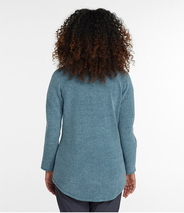 Tumbled Sherpa Fleece Pullover, Warm Teal, large image number 2