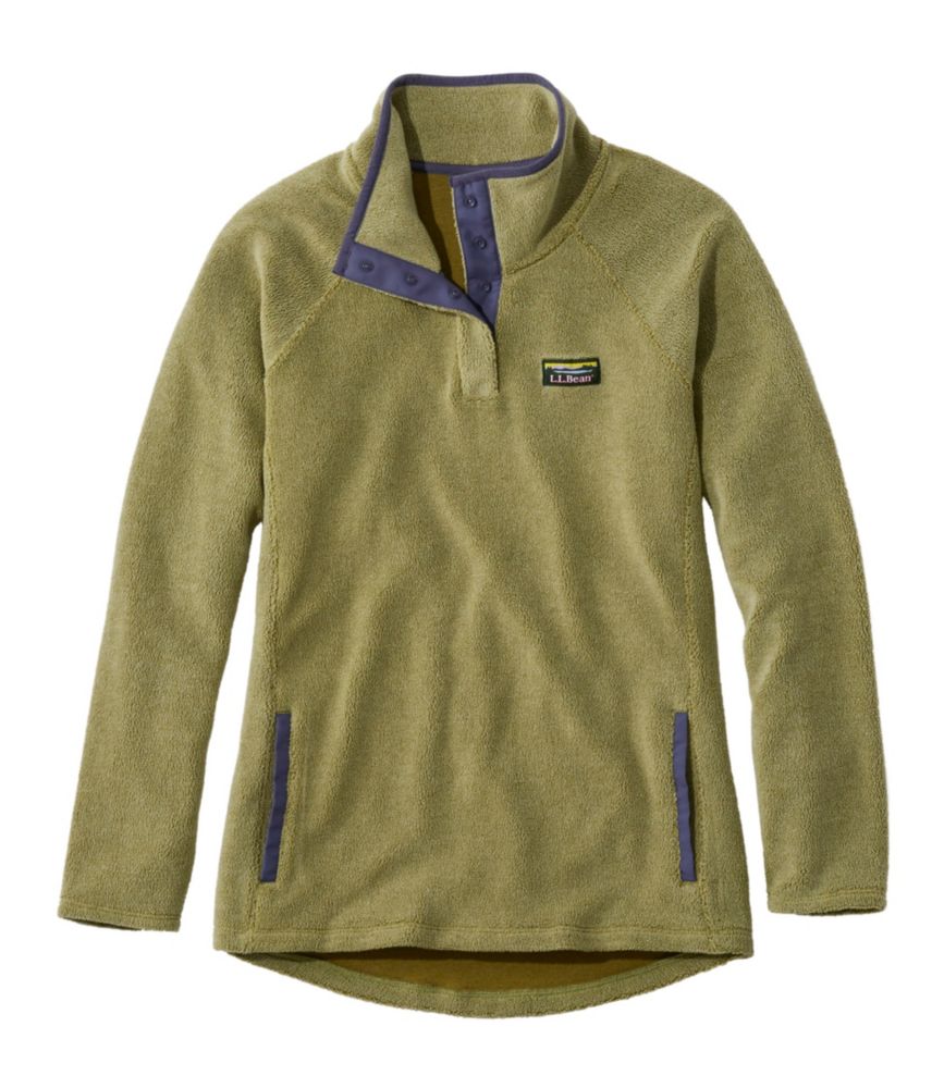 Women's Tumbled Sherpa, Quarter-Snap, Polyester Blend Fleece/Nylon | L.L.Bean