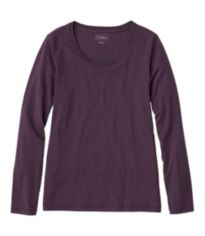 Women's Soft Stretch Supima-Blend Tee, Crewneck Short-Sleeve