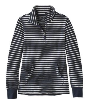 Women's Ultrasoft Sweats, Quarter-Zip Pullover Stripe