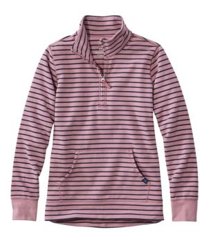 Women's Ultrasoft Sweats, Quarter-Zip Pullover Stripe