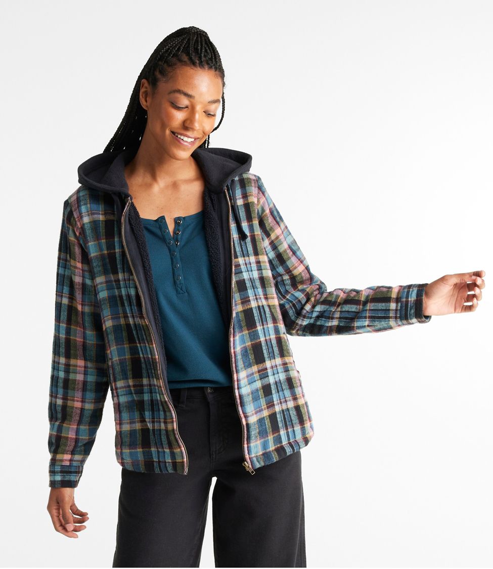 Women's Sherpa-Lined Flannel at L.L. Bean