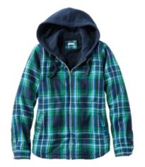 Women's Scotch Plaid Flannel Shirt, Relaxed Zip Hoodie | Shirts