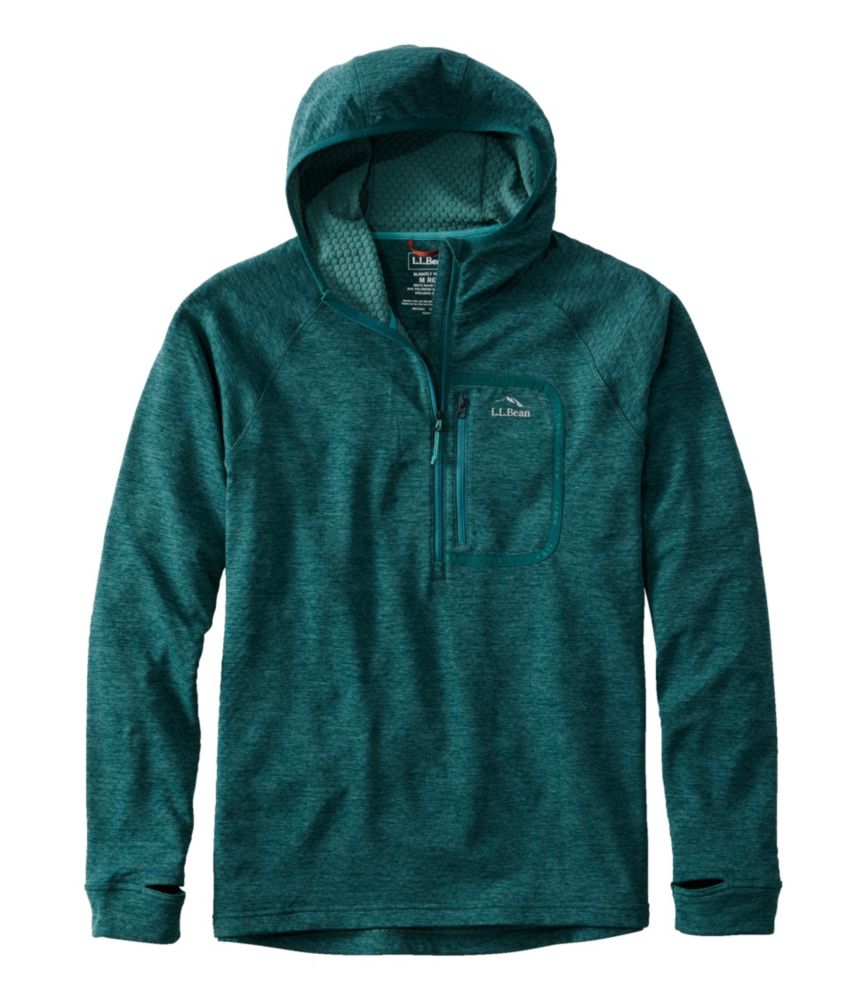 Men's Adventure Grid Fleece, Hooded Half-Zip | L.L.Bean