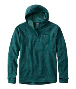 Men's Adventure Grid Fleece, Hooded Half-Zip