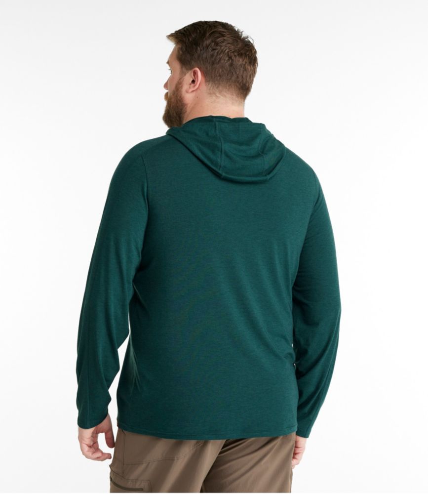 Men's Everyday SunSmart® Hooded Tee, Long-Sleeve Graphic, Dark Pine Logo, small image number 5