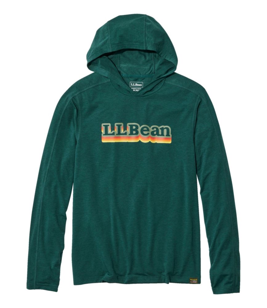 Men's Everyday SunSmart® Hooded Tee, Long-Sleeve Graphic, Dark Pine Logo, small image number 1