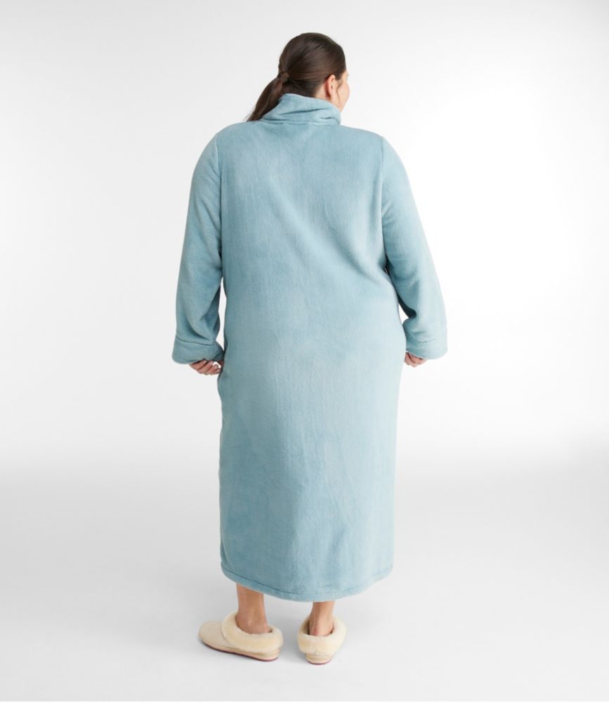 Women's Wicked Plush Robe, Full-Zip, Dusty Blue, small image number 3