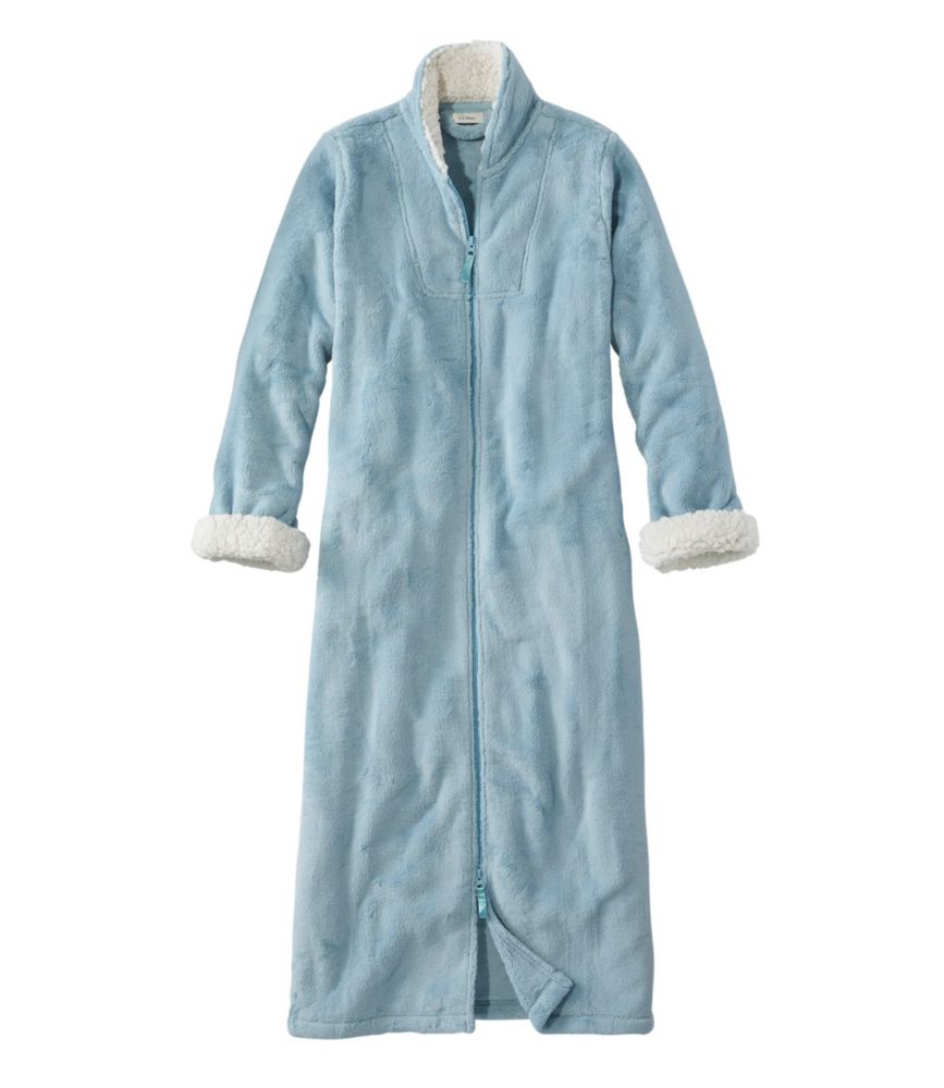 Women's Wicked Plush Robe, Full-Zip, Dusty Blue, small image number 1