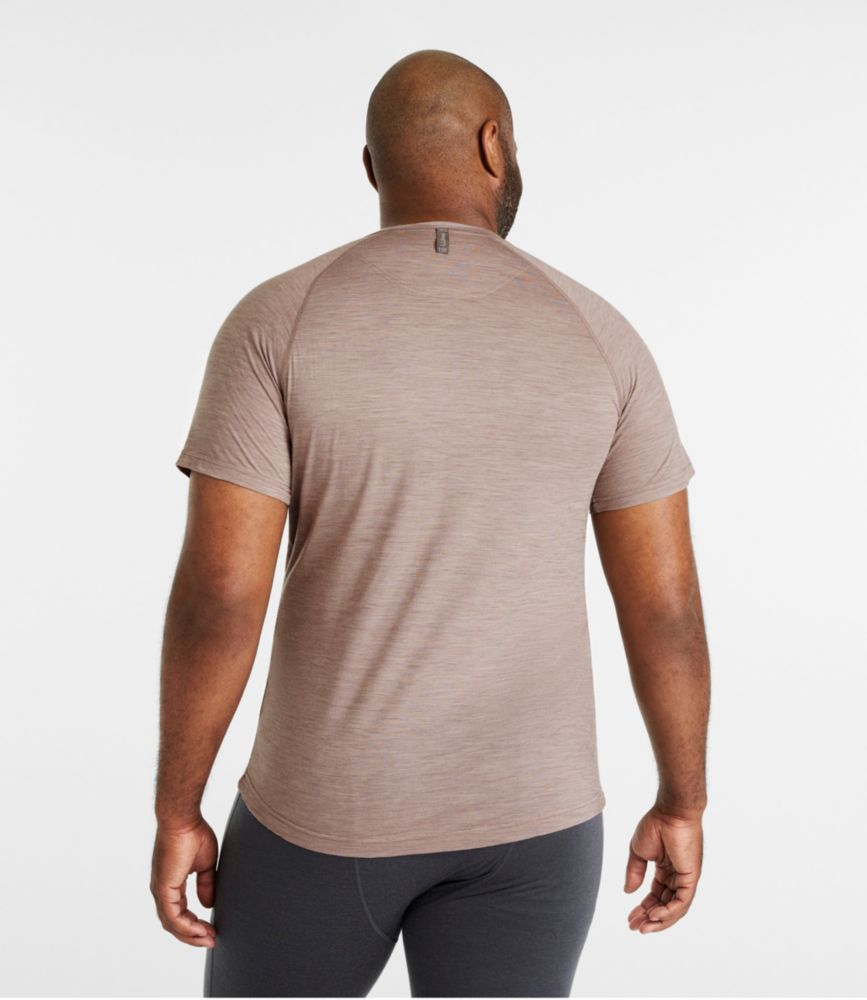 Men's Cresta Ultralight 150 Crew Top, Short-Sleeve Stripe, Gray Birch/Taupe Brown, small image number 5