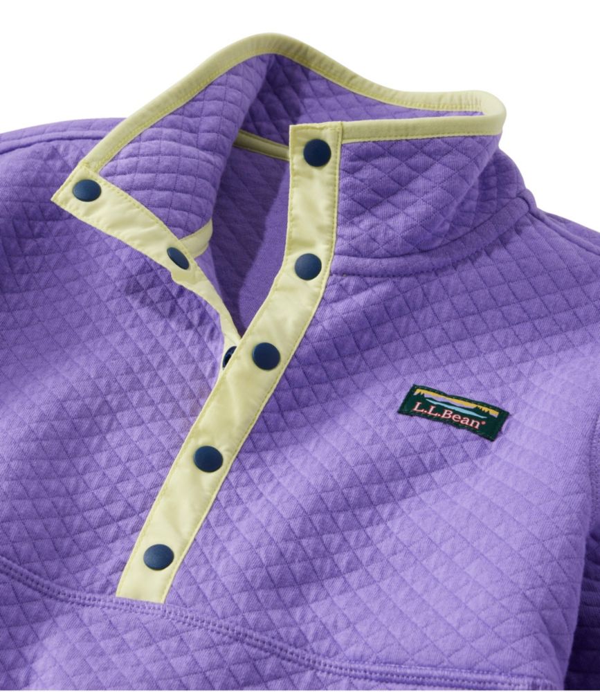 Kids' Quilted Quarter-Snap Pullover, Alpine Aster, small image number 5