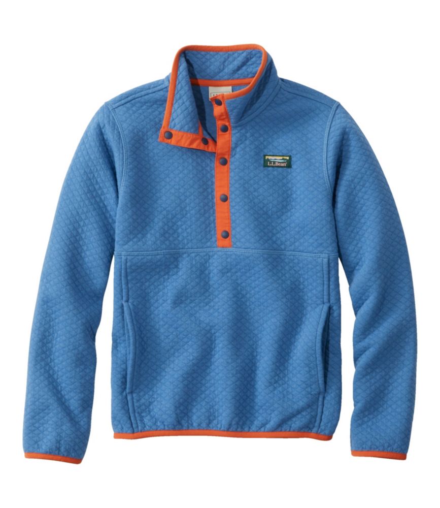 Kids' Quilted Quarter-Snap Pullover, Rustic Blue, small image number 1