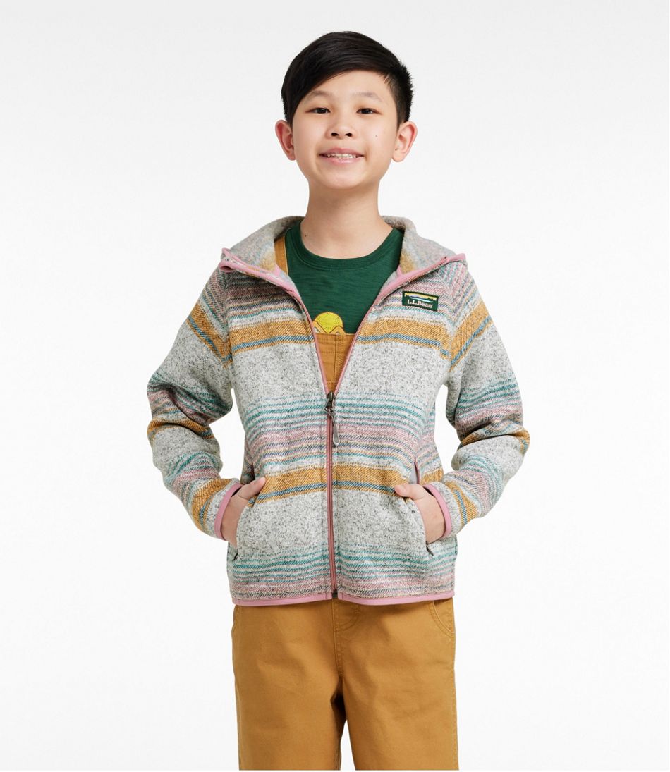 Kids' L.L.Bean Sweater Fleece, Hooded Print