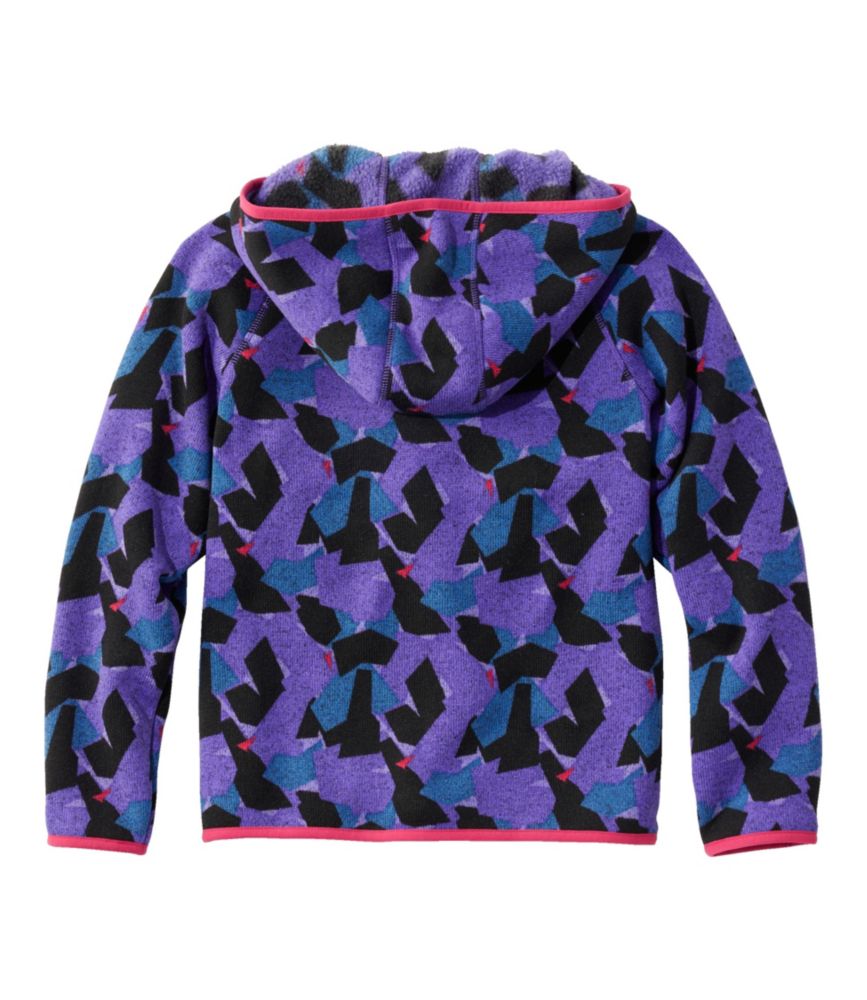 Kids' L.L.Bean Sweater Fleece, Hooded Print, Peak Purple Camo, small image number 4
