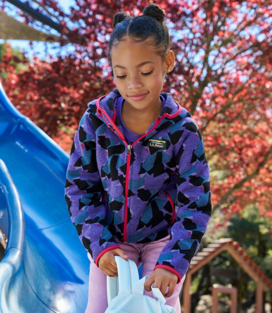 Kids' L.L.Bean Sweater Fleece, Hooded Print