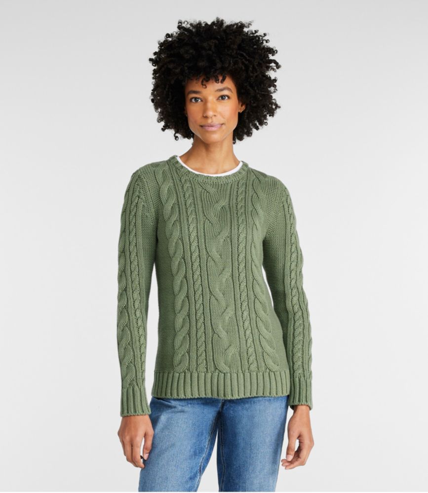 Women's Double L® Cable Sweater, Crewneck