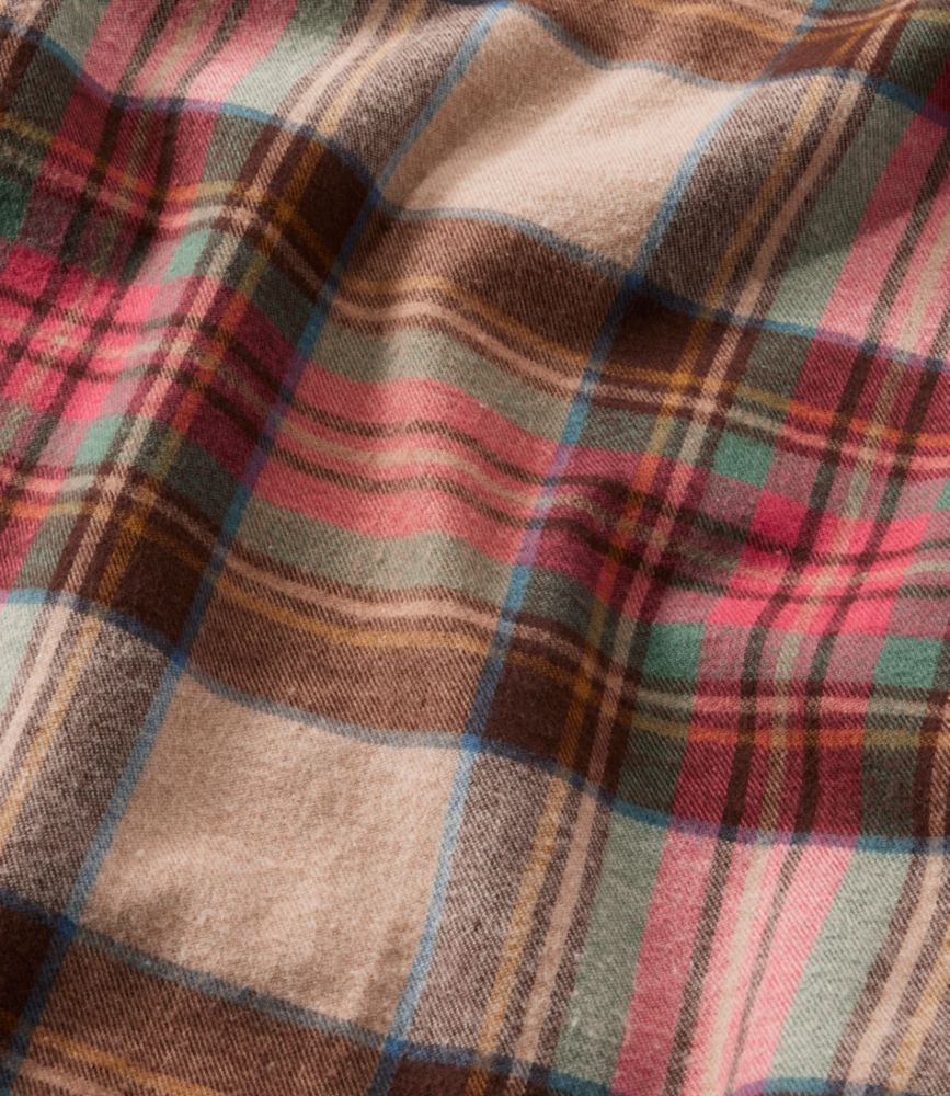 Women's Scotch Plaid Flannel Shirt, Quarter-Zip, Antique Dress Stewart, small image number 5