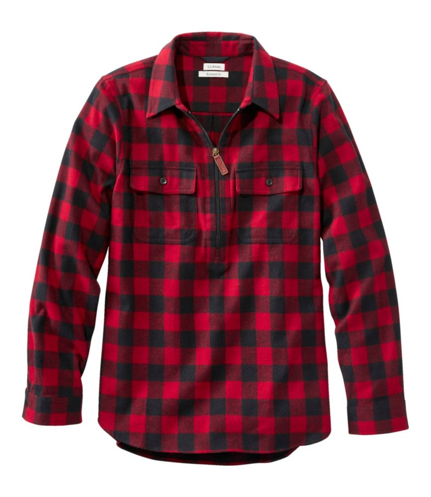 Women's Scotch Plaid Flannel Shirt, Quarter-Zip