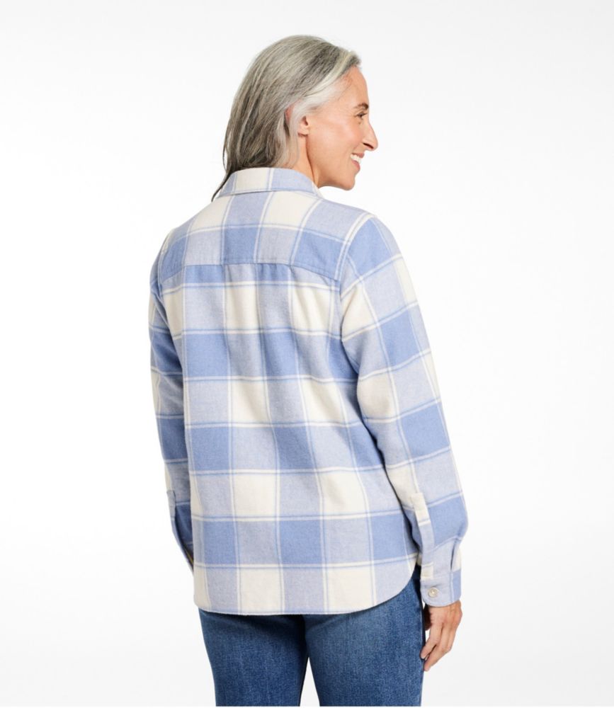 Women's Heritage Chamois Shirt, Pattern, Chalk Blue Plaid, small image number 3