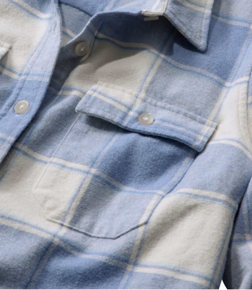 Women's Heritage Chamois Shirt, Pattern, Chalk Blue Plaid, small image number 4