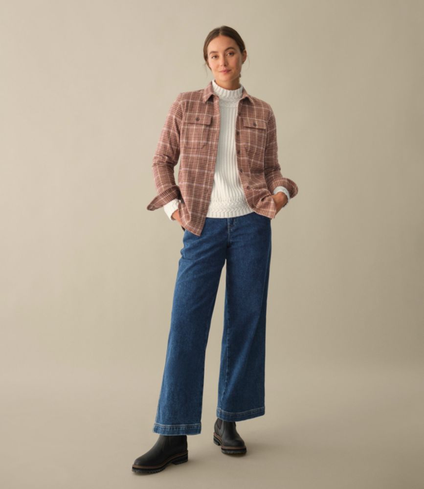 Women's Heritage Chamois Shirt, Pattern, Khaki Plaid, small image number 6
