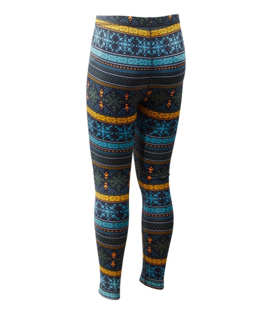 Kids' Wicked Warm Long Underwear, Expedition-Weight Print Pants, Coal Snowflake Fairisle, small image number 3