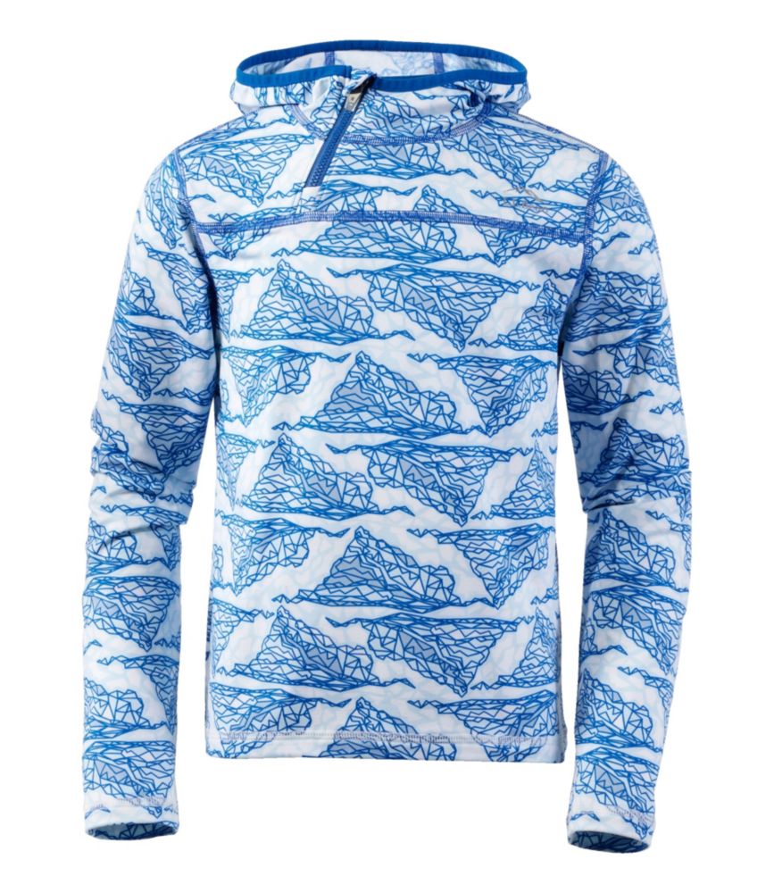 Kids' Wicked Warm Long Underwear, Expedition-Weight Balaclava Print Top, Deep Ocean Iceberg, small image number 1