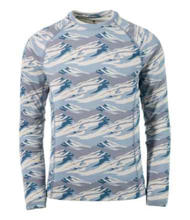 Men's L.L.Bean Heavyweight Base Layer Crew, Long Sleeve Print