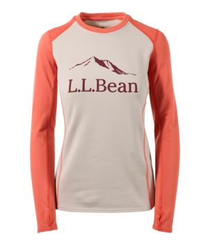 Women's L.L.Bean Heavyweight Base Layer Crew, Long Sleeve Graphic