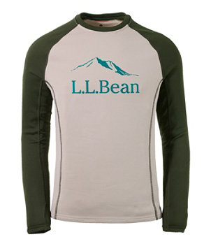 Men's L.L.Bean Heavyweight Base Layer Crew, Long-Sleeve Graphic