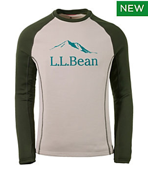 Men's L.L.Bean Heavyweight Base Layer Crew, Long-Sleeve Graphic