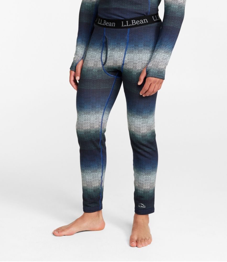 Men's L.L.Bean Heavyweight Base Layer Pants, Print, Midnight Black Ombre, small image number 2