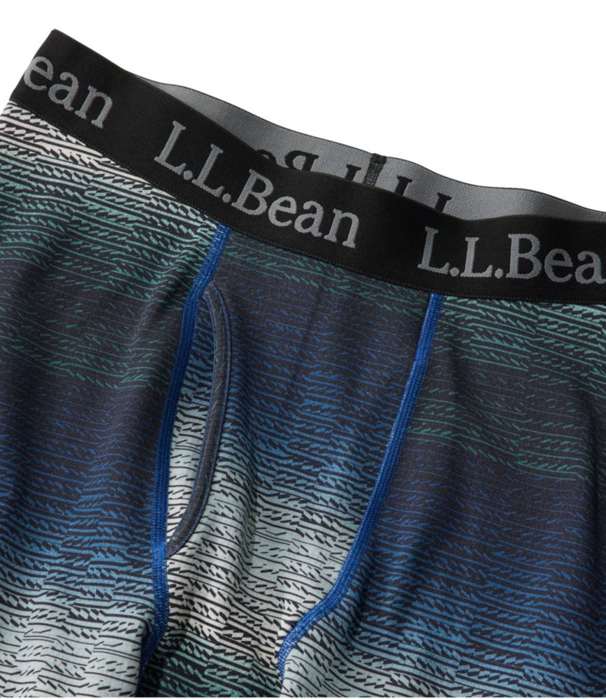 Men's L.L.Bean Heavyweight Base Layer Pants, Print, Midnight Black Ombre, small image number 6