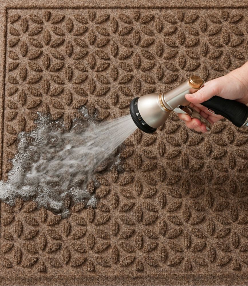 Heavyweight Recycled Waterhog Doormat, Blooming Circles