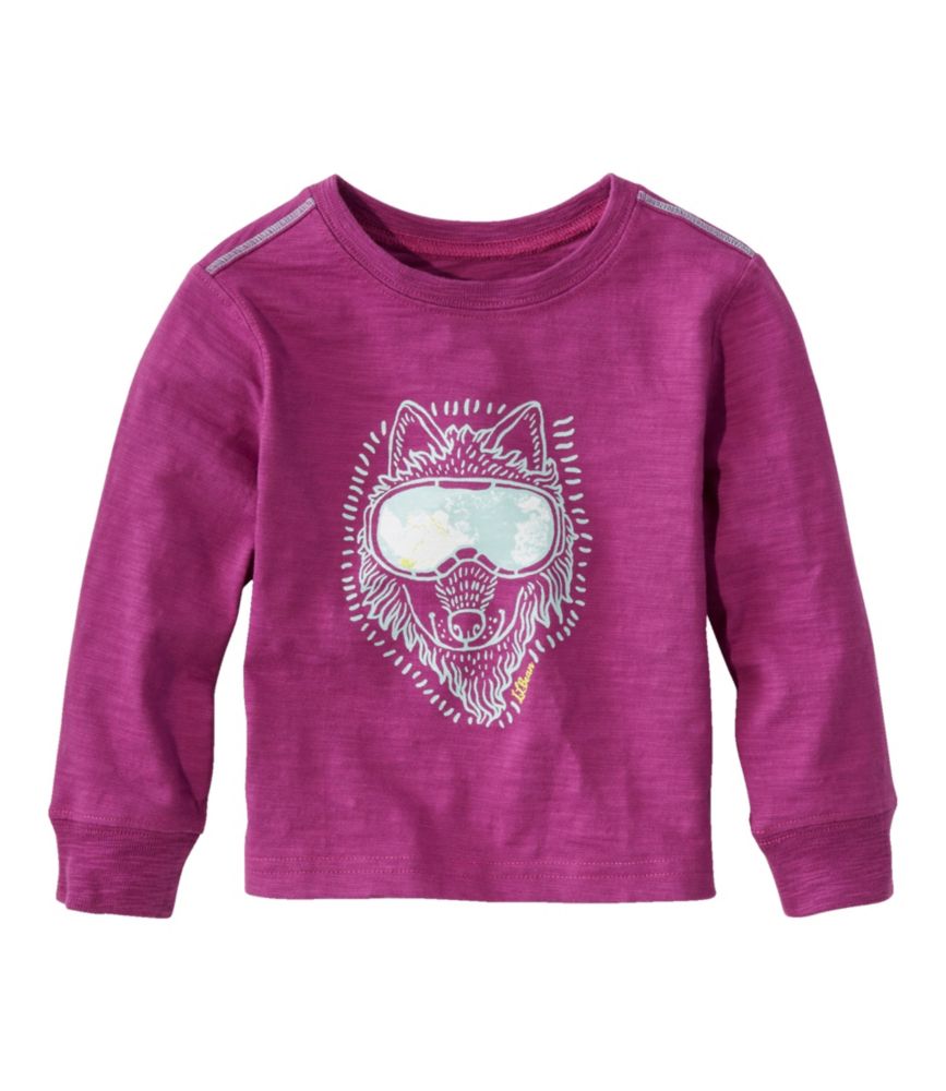 Infants' and Toddlers' Graphic Tee, Long-Sleeve Glow-in-the-Dark, Wild Aster Wolf, small image number 1