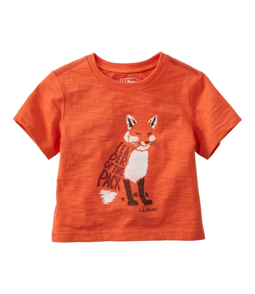 Toddlers' Graphic Tee, Short-Sleeve Glow-In-The-Dark, Peak Orange Fox, small image number 1